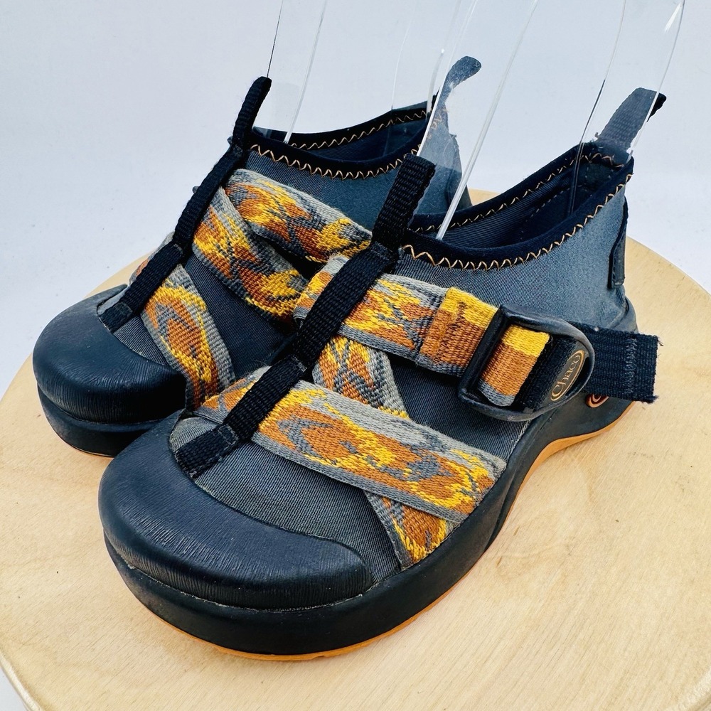 Chaco Odyssey Sport Sandals Kids 10 Black Orange Water Hiking Shoes J180019